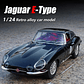 Jaguar E TYPE, NEGRO Escala 1/24 MARCA CHINA LEDS- - Miniatura 4