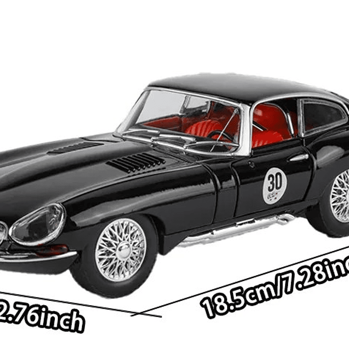 Jaguar E TYPE, NEGRO Escala 1/24 MARCA CHINA LEDS- 5