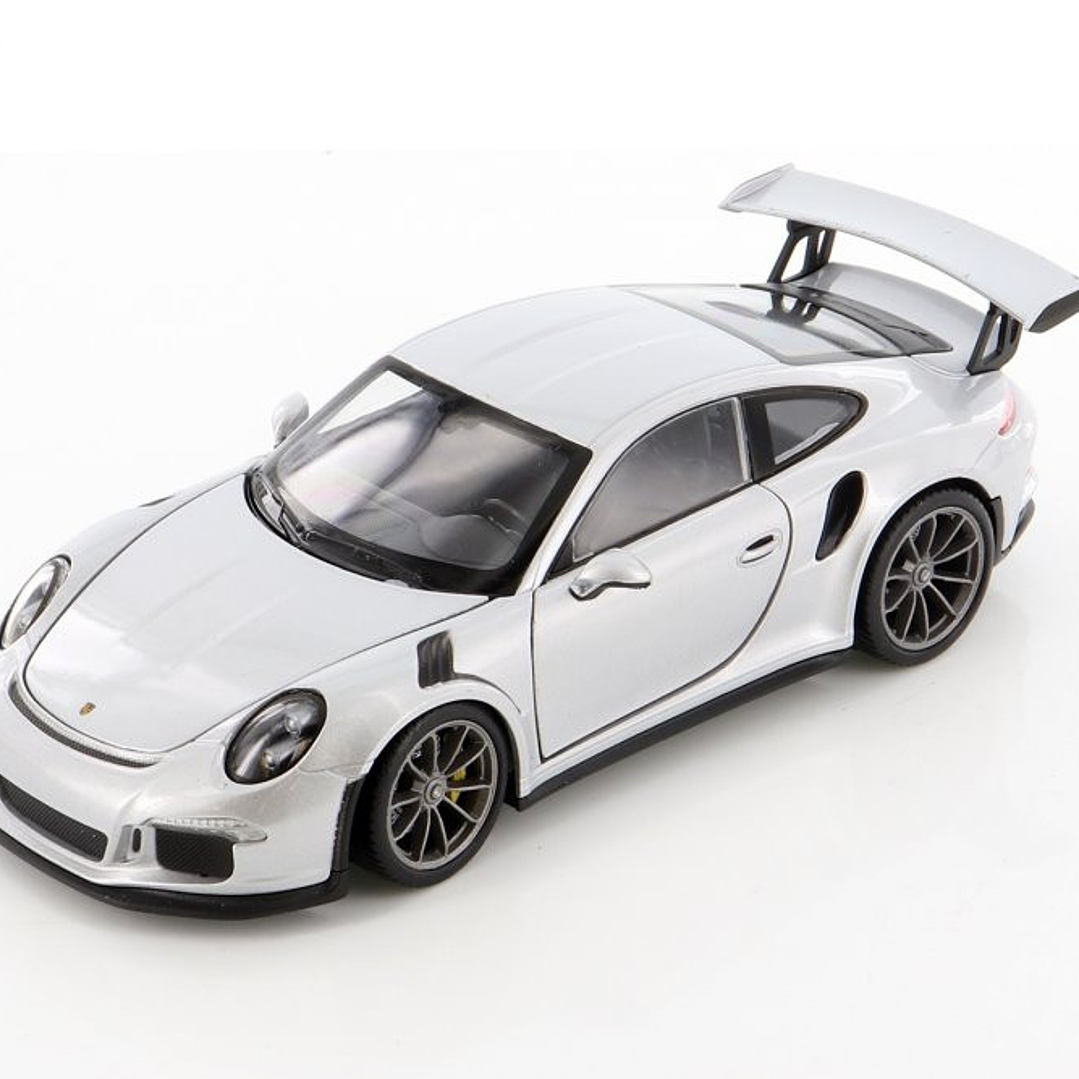 Porsche 911 gt3 RS Plateado , welly, Escala 1-24 6