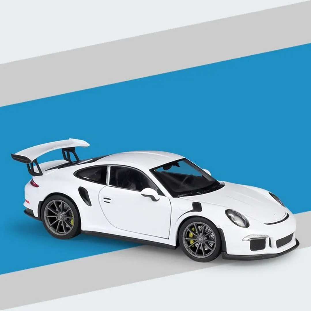 Porsche 911 gt3 RS blanco, welly, Escala 1-24 2