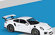 Porsche 911 gt3 RS blanco, welly, Escala 1-24