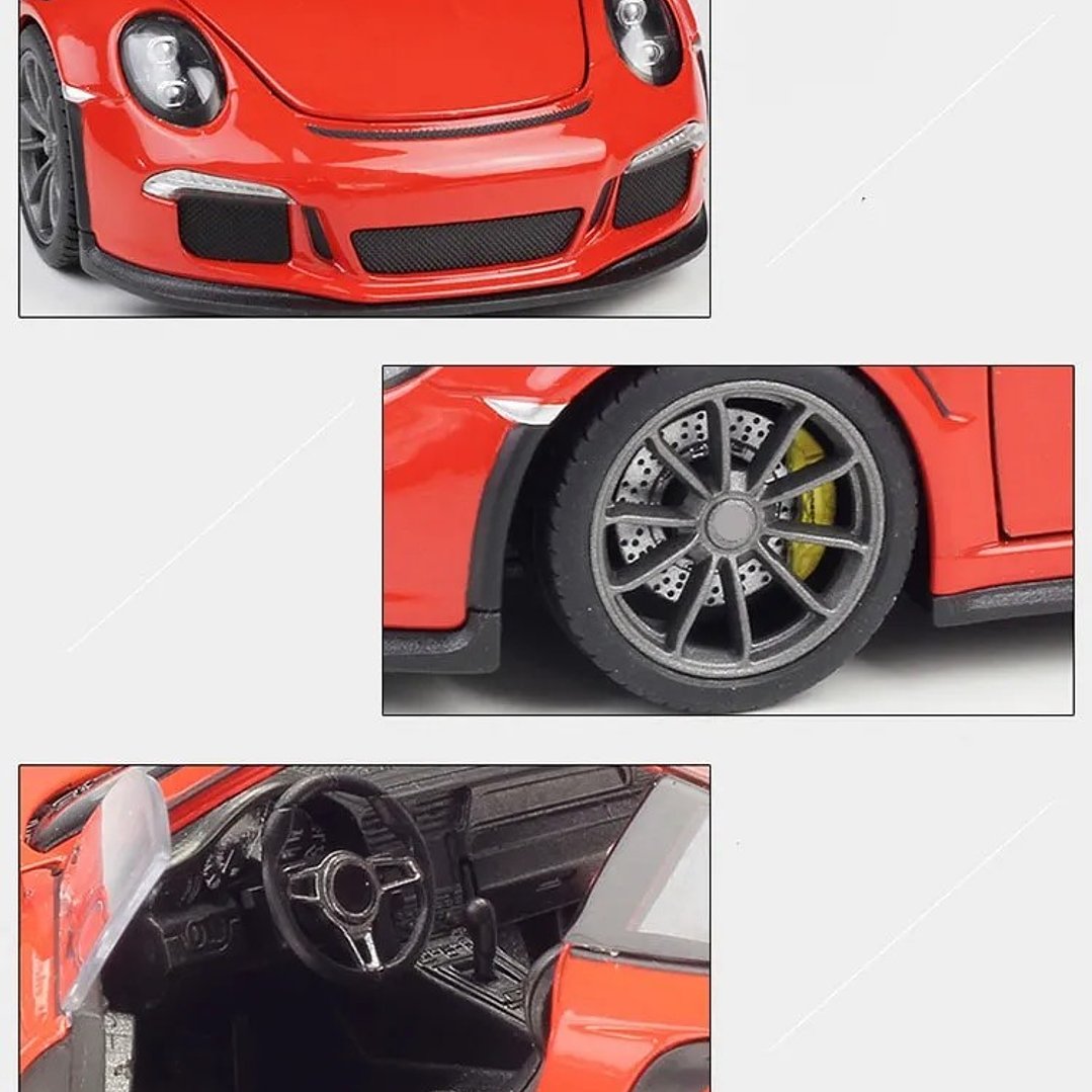 Porsche 911 gt3 RS rojo , welly, Escala 1-24 4