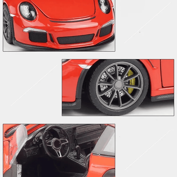 Porsche 911 gt3 RS rojo , welly, Escala 1-24 4