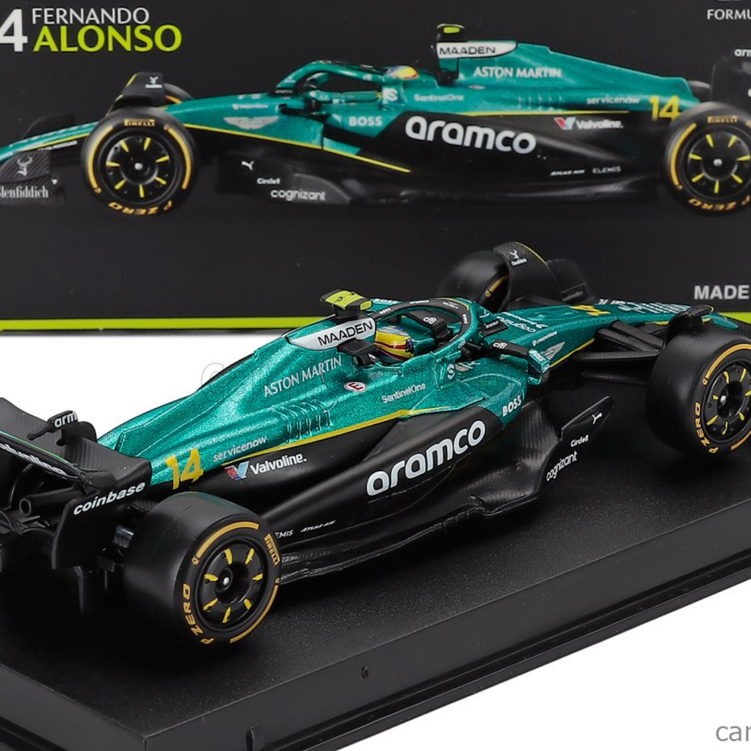 Aston Martin AMR 25, ALONSO Burago, 1-43 caja acrilica 4
