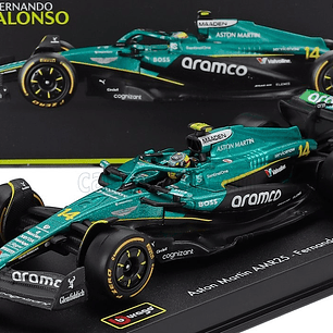 Aston Martin AMR 25, ALONSO Burago, 1-43 caja acrilica