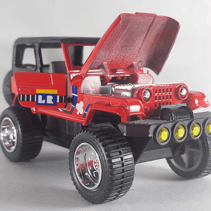 Jeep wrangler Escala 1/32, marca Sunny side ,rojo 1