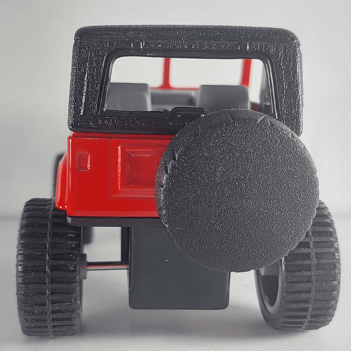 Jeep wrangler Escala 1/32, marca Sunny side ,rojo 2