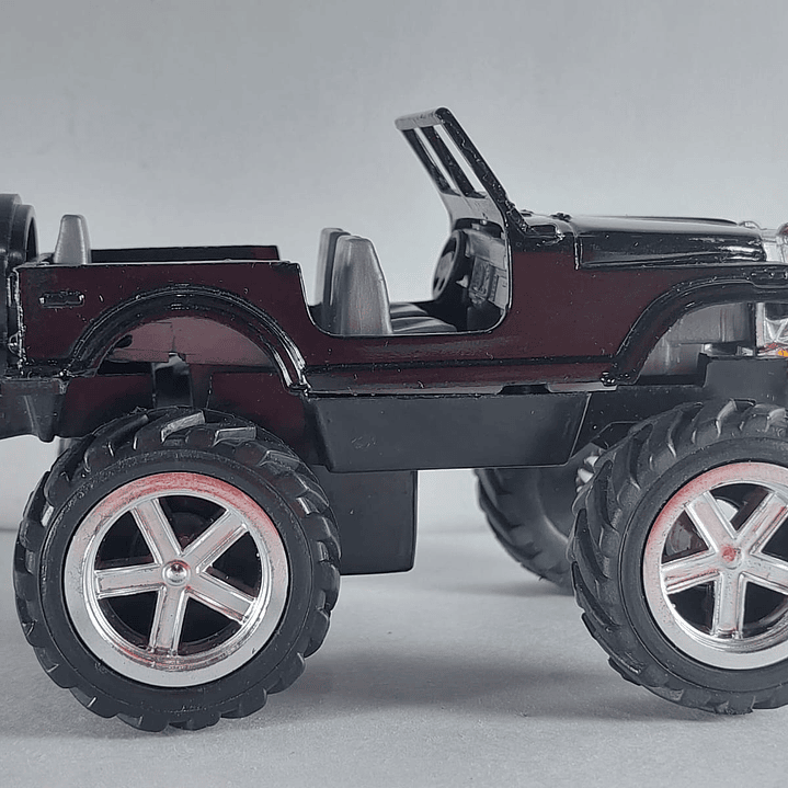 Jeep wrangler Escala 1/32, Negro chino  2