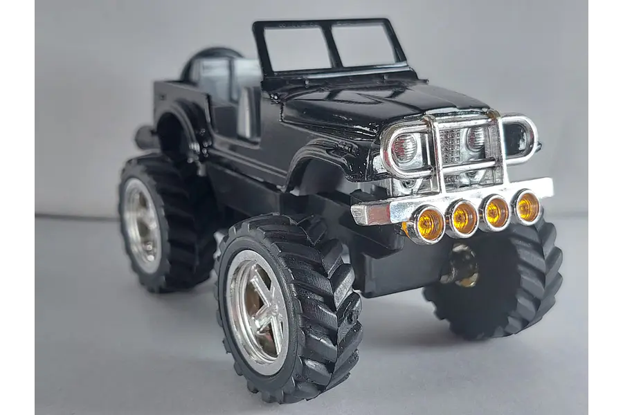 Jeep wrangler Escala 1/32, Negro chino 