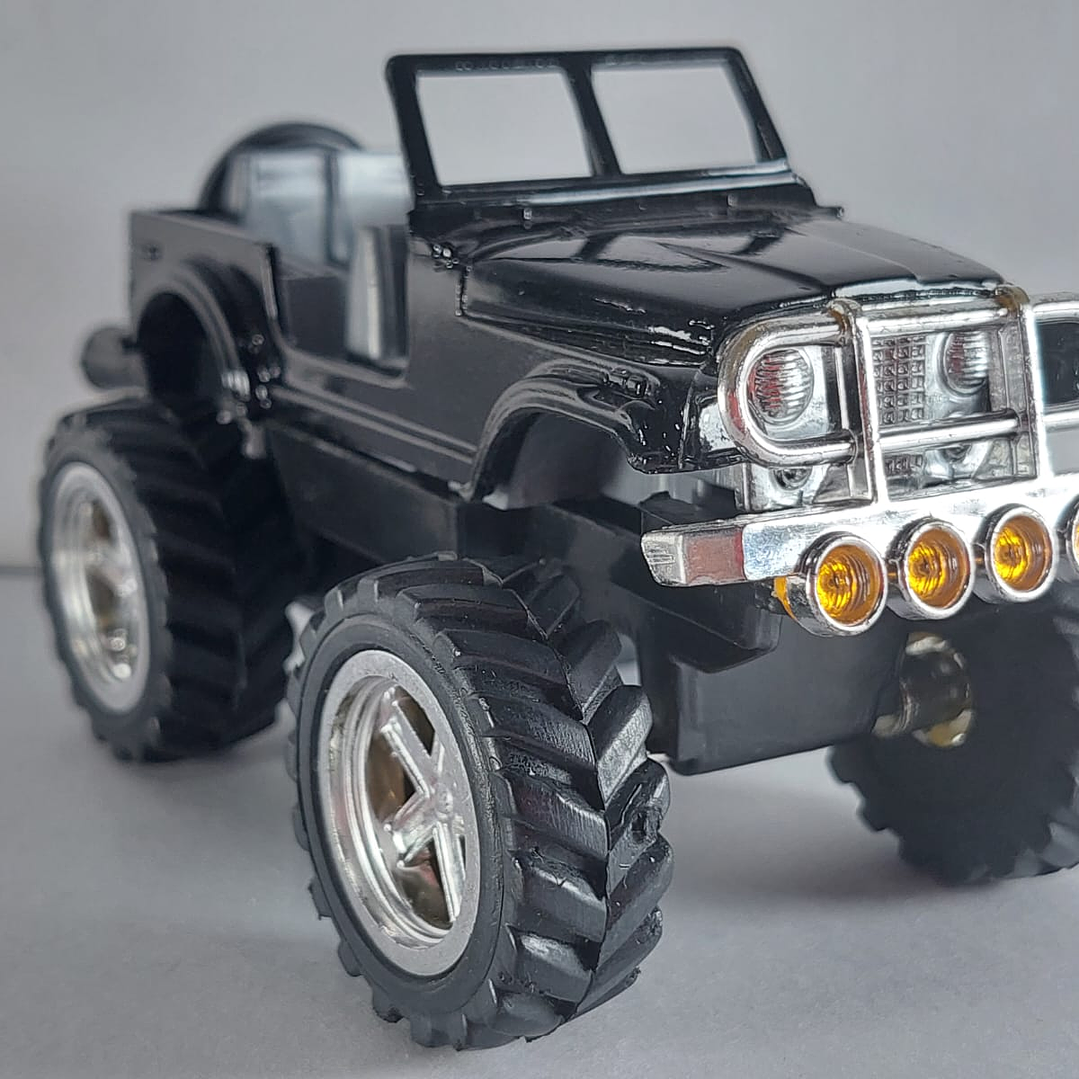 Jeep wrangler Escala 1/32, Negro chino  1