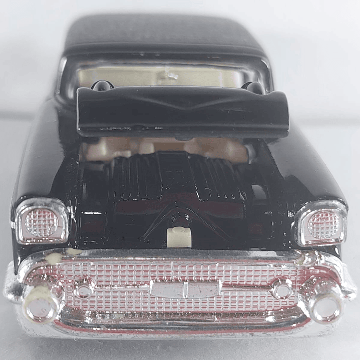 Chevrolet BELAIR 1957 NEGRO  Escala 1:36 marca welly 8