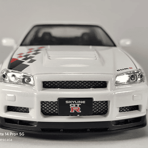 Nissan Skyline GTR  1:24 Jinlifang Blanco
