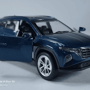 Hyundai Tucson azul escala 1/36 Luces Led