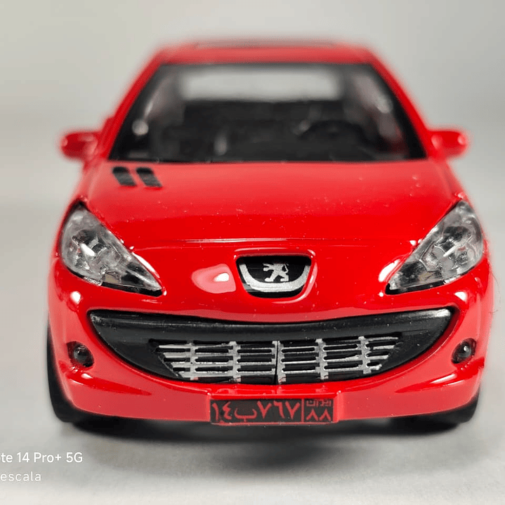 PEUGEOT 207, Escala 1:36, Marca china ROJO 2