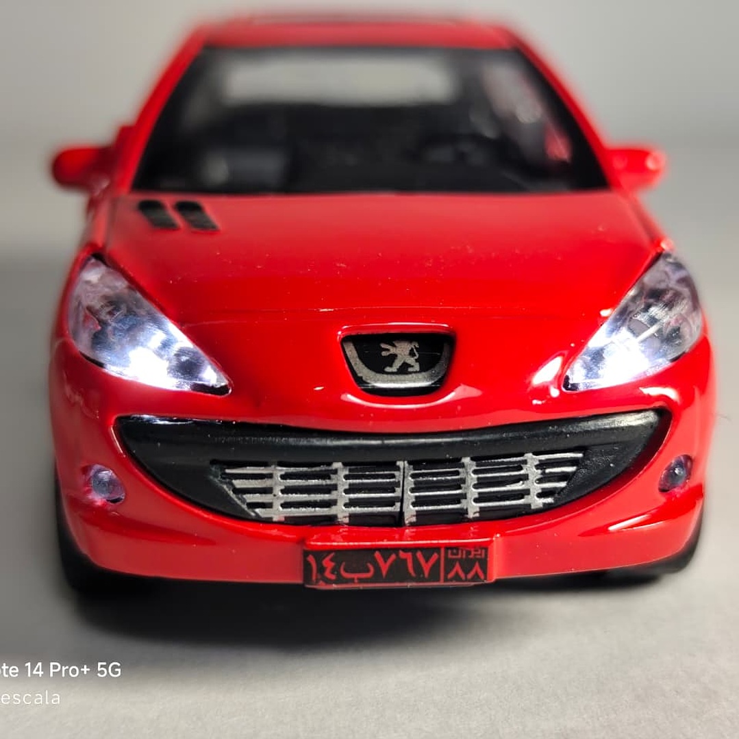 PEUGEOT 207, Escala 1:36, Marca china ROJO 7
