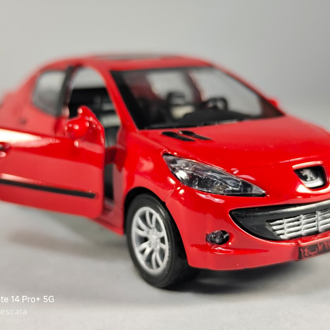PEUGEOT 207, Escala 1:36, Marca china ROJO 8