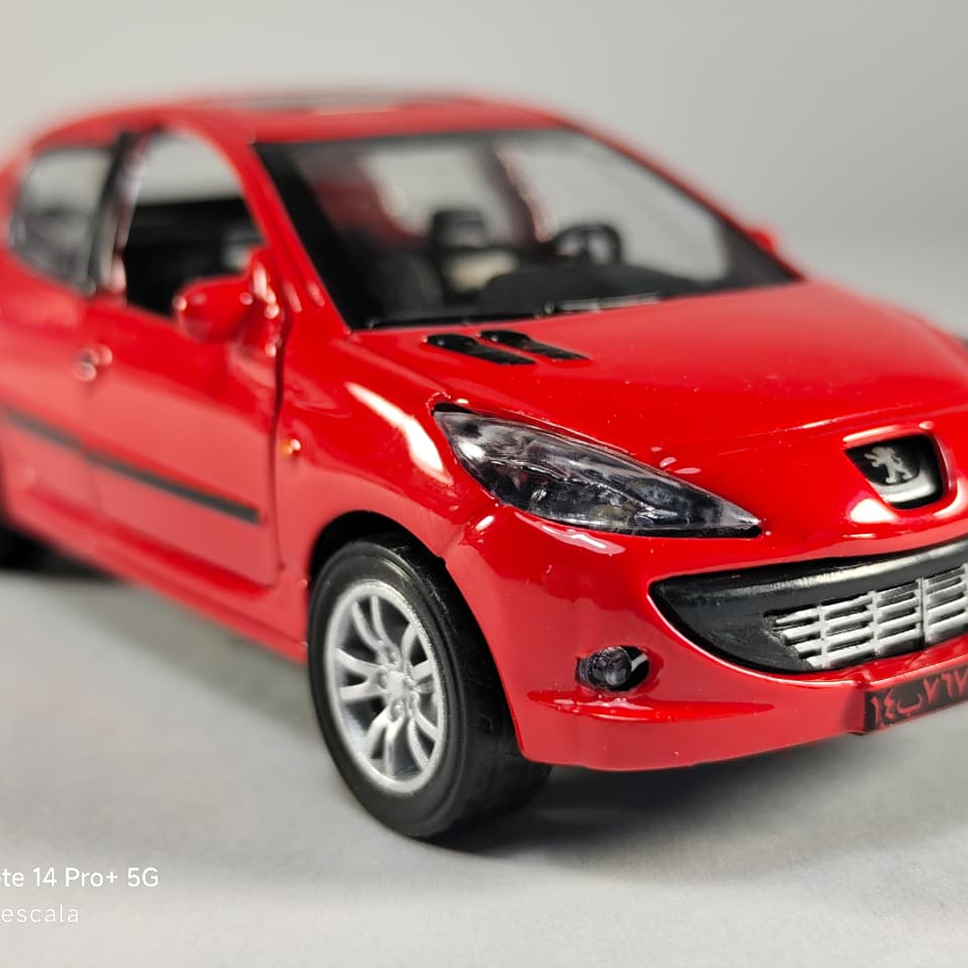 PEUGEOT 207, Escala 1:36, Marca china ROJO 1