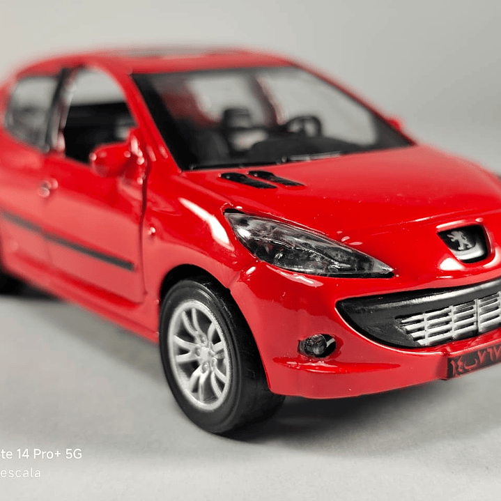 PEUGEOT 207, Escala 1:36, Marca china ROJO 1