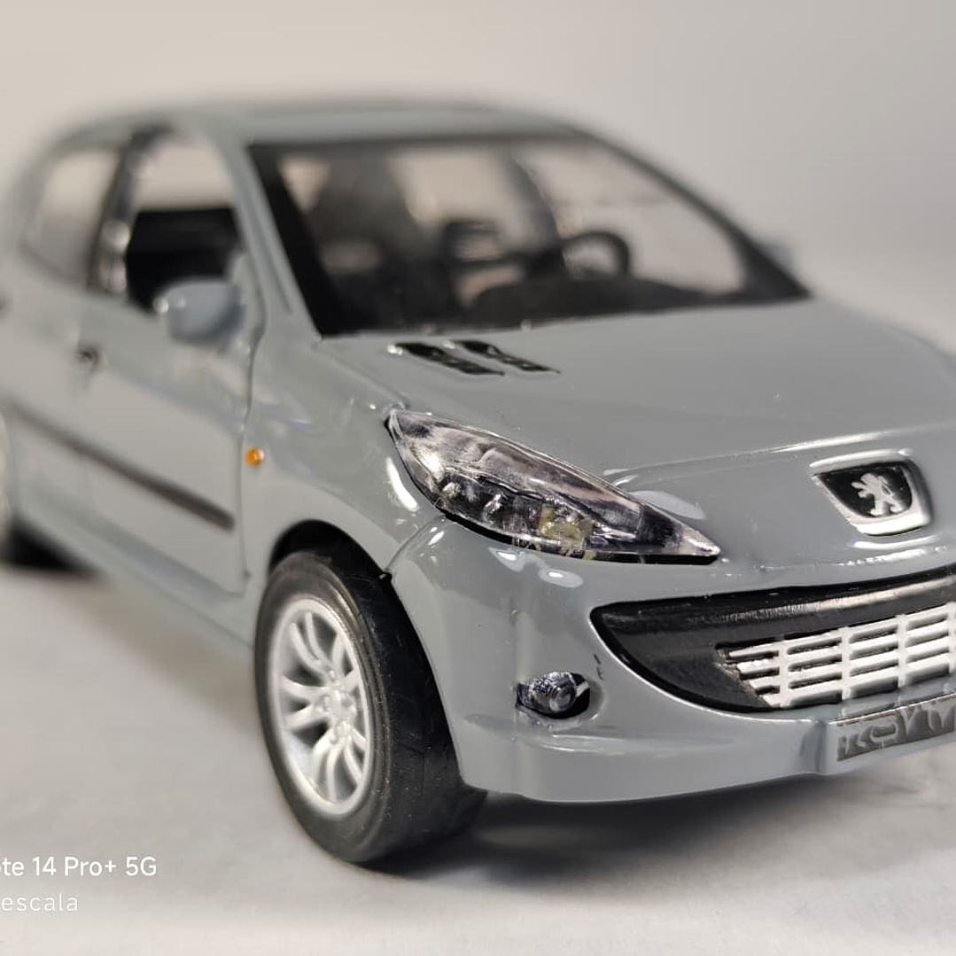 PEUGEOT 207, Escala 1:36, Marca china gris 5
