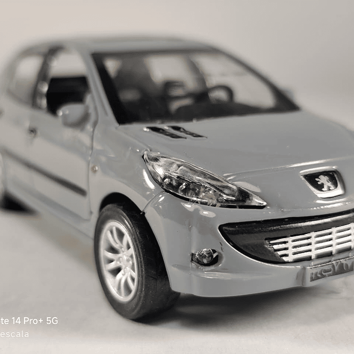 PEUGEOT 207, Escala 1:36, Marca china gris 5
