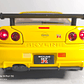 Nissan Skyline Gtr  ESCALA 1:24 MARCA JINLIFANG, AMARILLO  - Miniatura 6