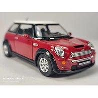 Mini Cooper S ROJO,  Escala 1/28 marca kinsmart  