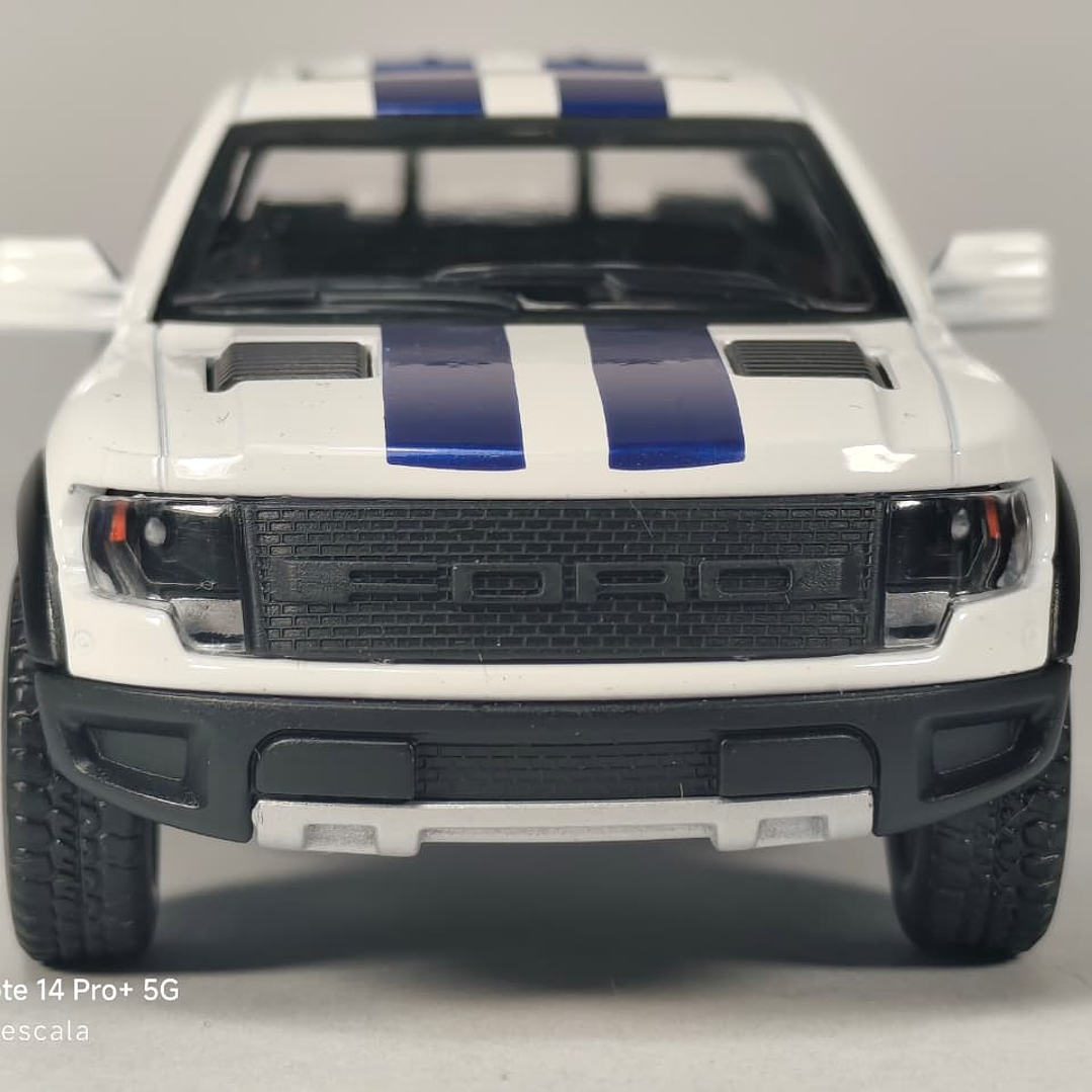 Ford F-150 Raptor 2013 blanca, Kinsmart, Escala 1-36 3