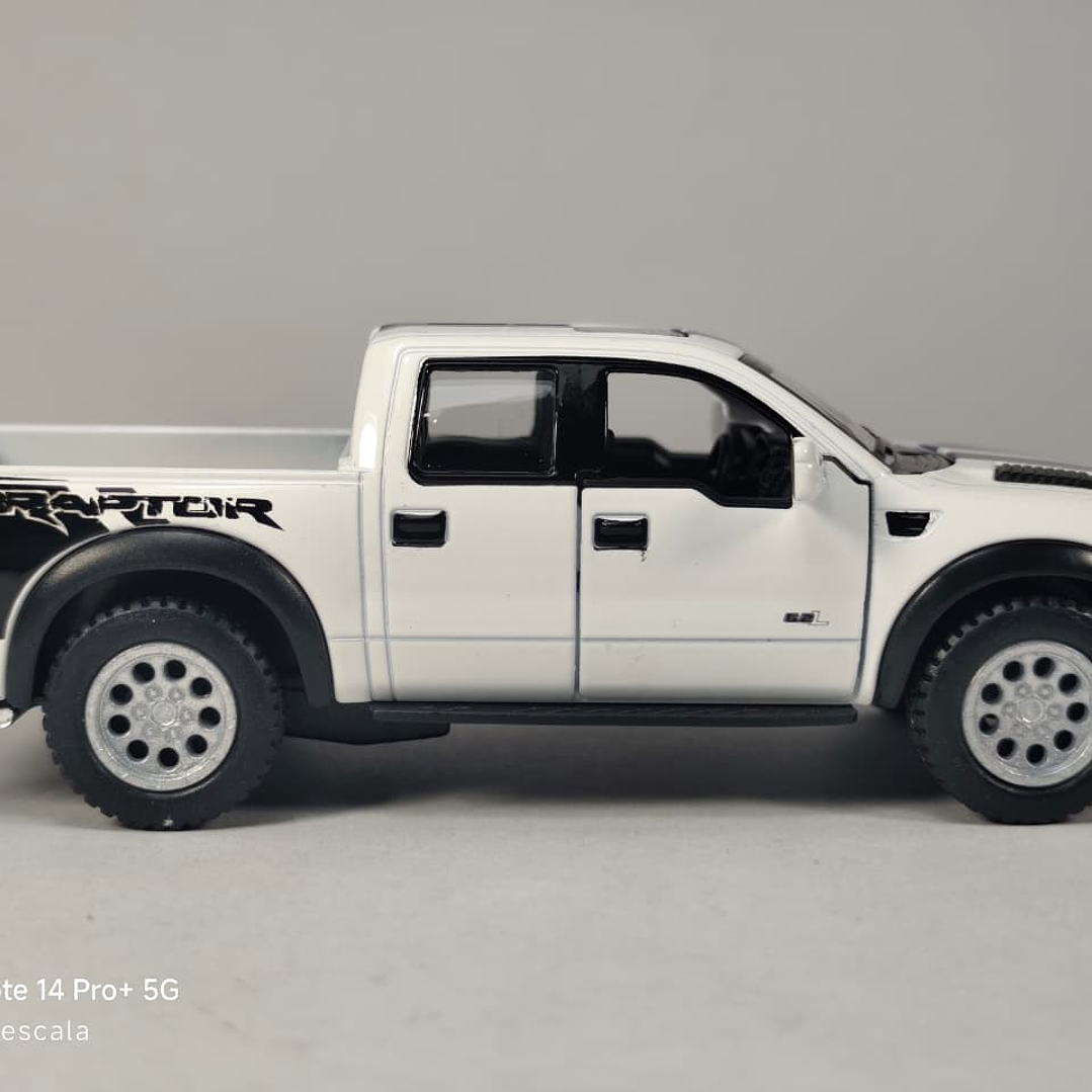 Ford F-150 Raptor 2013 blanca, Kinsmart, Escala 1-36 6