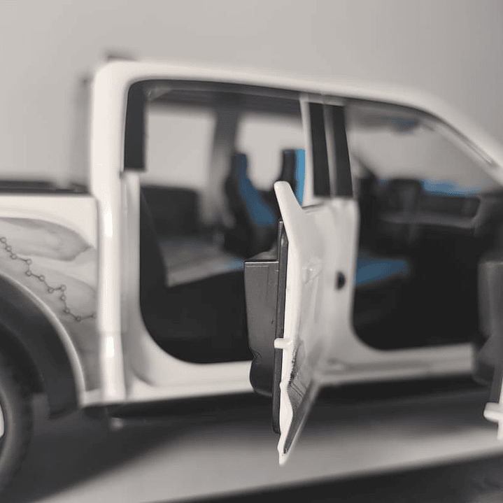 Ford F150 Raptor Blanca Marca China 1-24 luces LED 14