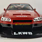 Nissan Skyline Gtr LKWB ESCALA 1:24 MARCA JINLIFANG, ROJO - Miniatura 3