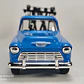 Grua Chevrolet Stepside Tow Truck 1955 Azul Carro A Escala Marca Welly - Miniatura 3