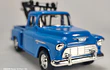 Grua Chevrolet Stepside Tow Truck 1955 Azul Carro A Escala Marca Welly