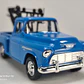 Grua Chevrolet Stepside Tow Truck 1955 Azul Carro A Escala Marca Welly - Miniatura 1