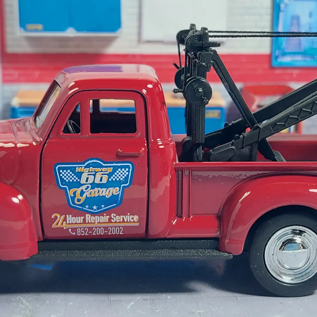 Grua Chevrolet 3100 Roja 1953 Escala 1/36 Marca Welly 4