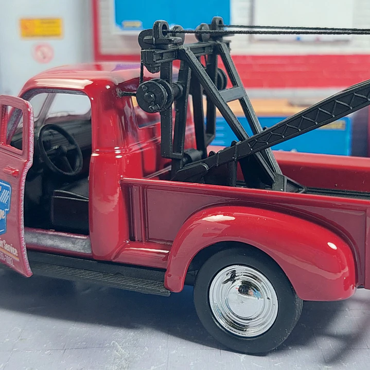 Grua Chevrolet 3100 Roja 1953 Escala 1/36 Marca Welly 6