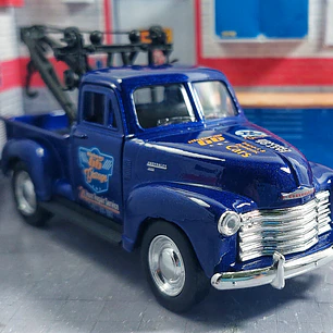 Grua Chevrolet 3100 Azul 1953 Escala 1/36 Marca Welly