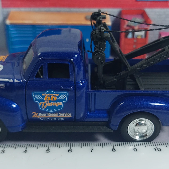 Grua Chevrolet 3100 Azul 1953 Escala 1/36 Marca Welly 4