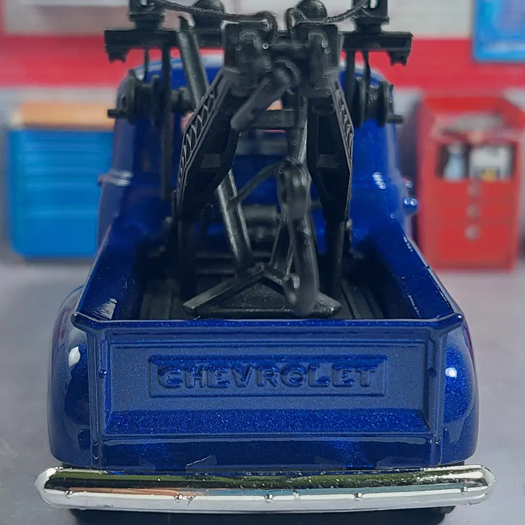 Grua Chevrolet 3100 Azul 1953 Escala 1/36 Marca Welly 5