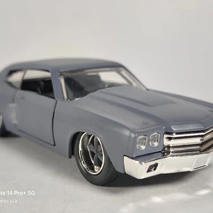 Chevrolet Chevelle 1955 GRIS Jada, Escala 1-32 De Dom