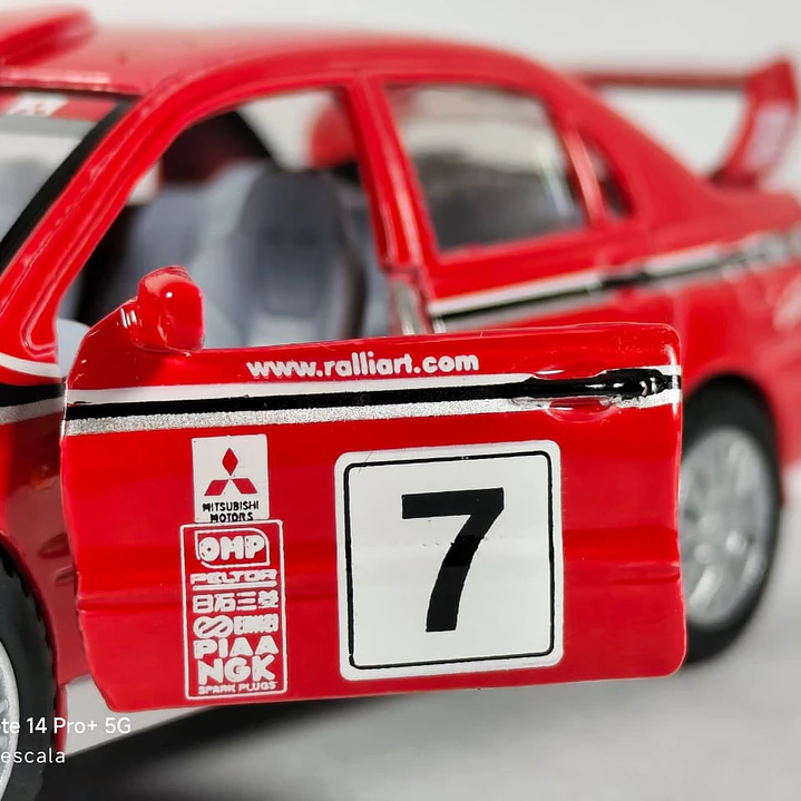 Mitsubishi Lancer Evo Vii Wrc , Escala 1/36 marca Kinsmart 7