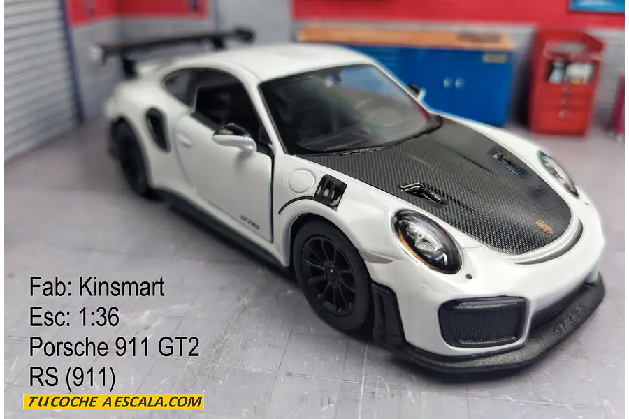 Porsche GT2 RS BLANCO Escala 1/36 Marca KINSMART- COPIAR