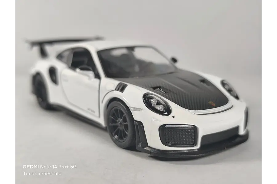 Porsche GT2 RS BLANCO Escala 1/36 Marca KINSMART