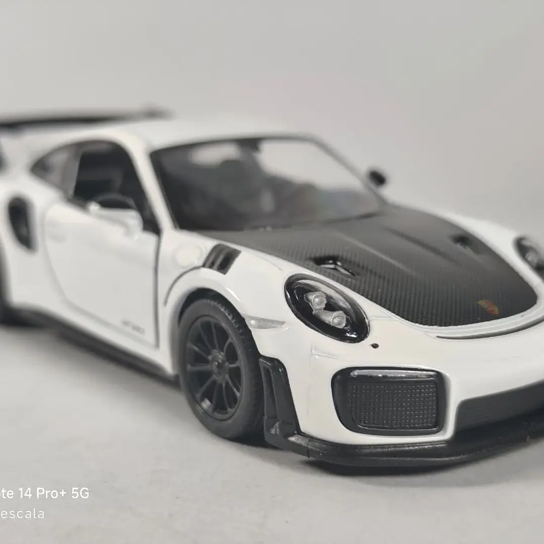 Porsche GT2 RS BLANCO Escala 1/36 Marca KINSMART 1