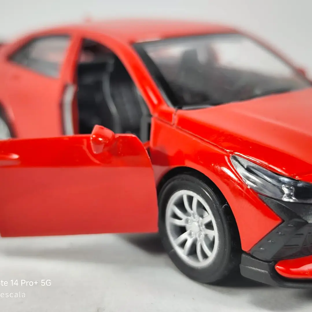 Hyundai Elantra Rojo escala 1/36 Chino Luces Led 4