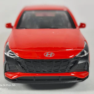 Hyundai Elantra Rojo escala 1/36 Chino Luces Led