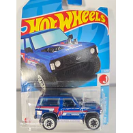 Nissan Patrol Custom azul, Hot Wheels, Escala 1-64