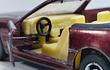Mercedes Benz 500 sl, Escala 1:36, marca sunny side vino tinto