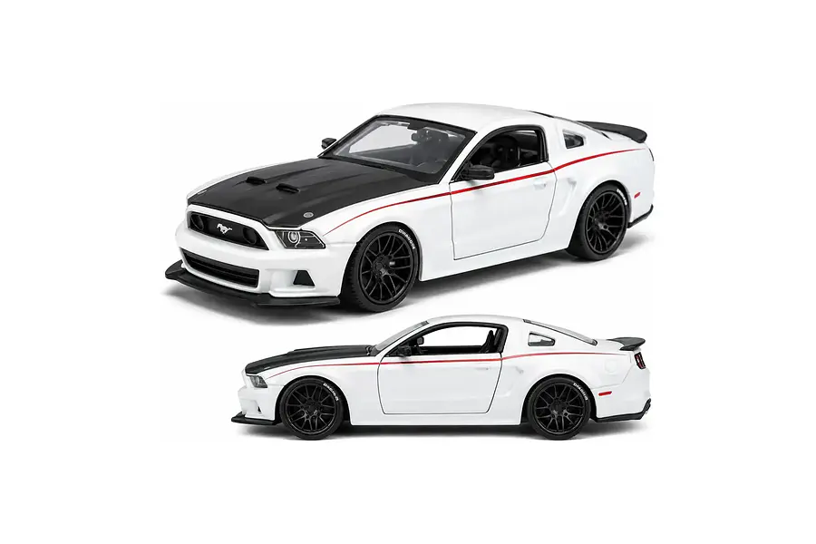 Ford mustang STREET 2014 blanco marca maisto , escala 1/24