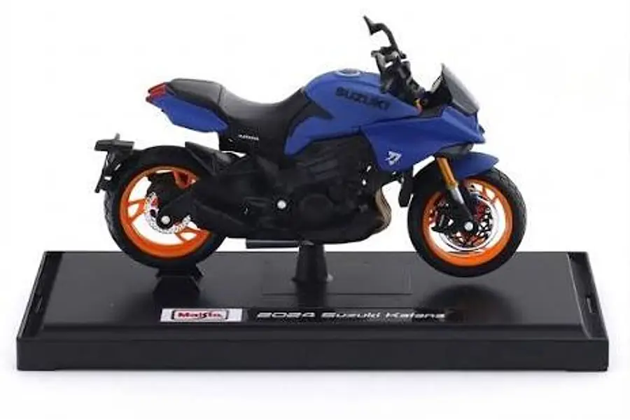 Moto Suzuki KATANA con BASE, Escala 1/18 MAISTO