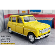 Renault 4 AMARILLO Escala 1:36 De Coleccion, MARCA WELLY- COPIAR